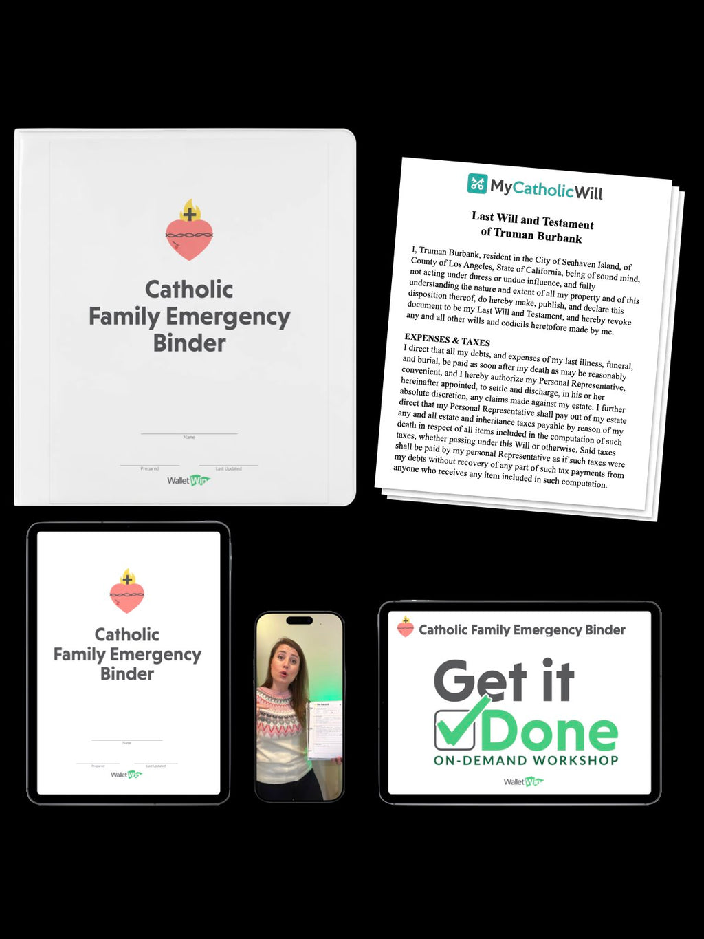 Catholic Family Emergency Binder - Physical Bundle