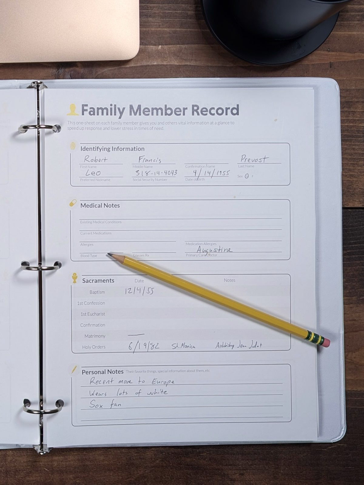 Catholic Family Emergency Binder - Physical Bundle